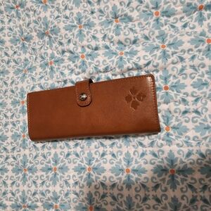 Patricia Nash Brown Leather Long Wallet